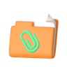 document attachment 3d logo