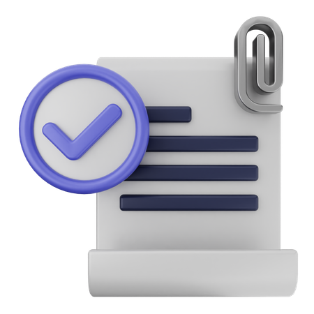 File Attachment Verification  3D Icon