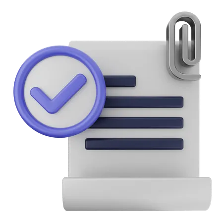 File Attachment Verification  3D Icon