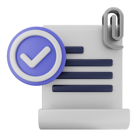 File Attachment Verification  3D Icon