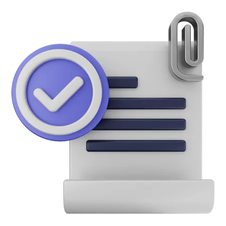 File Attachment Verification  3D Icon