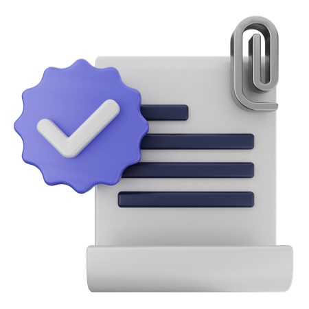 File Attachment Verification  3D Icon