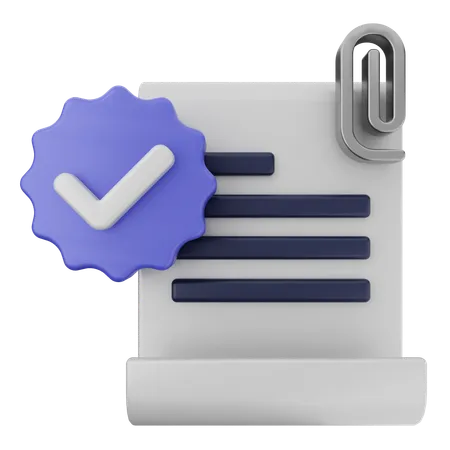 File Attachment Verification  3D Icon