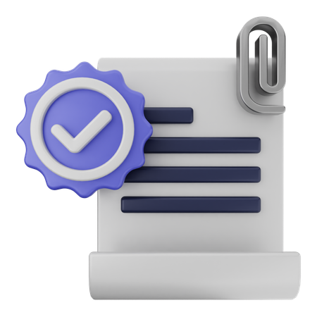 File Attachment Verification  3D Icon