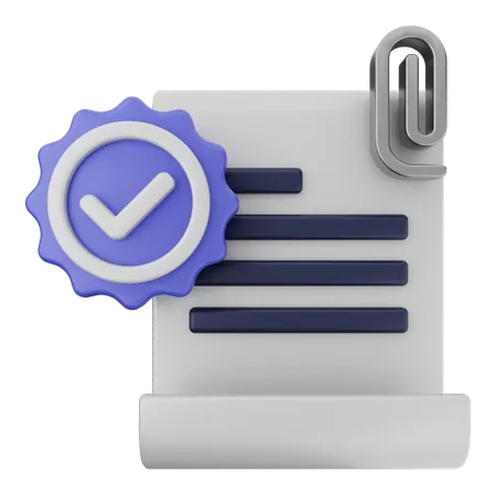 File Attachment Verification  3D Icon