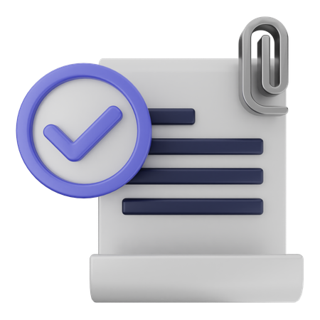 File Attachment Verification  3D Icon