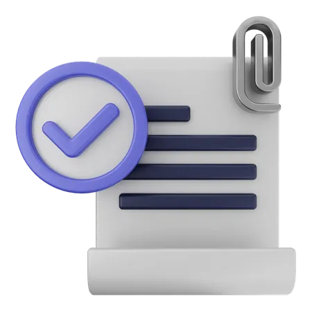 File Attachment Verification  3D Icon