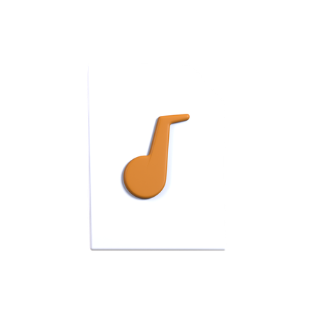 File Audio  3D Icon