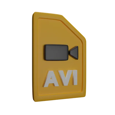 File Avi 3D Icon