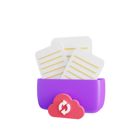 File Backup  3D Illustration