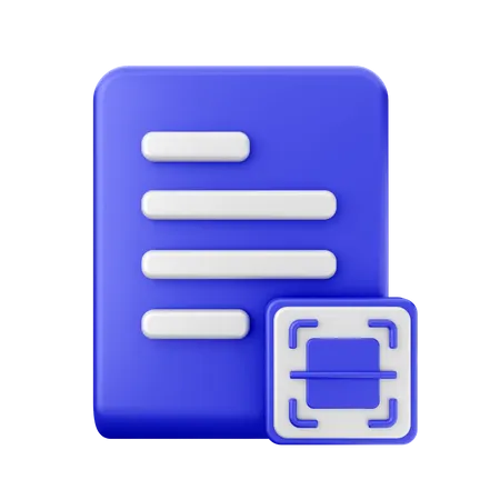 File Barcode Scan  3D Icon