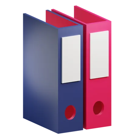 3 D Render Illustration Of Two Binders With Transparent Background 3D Icon