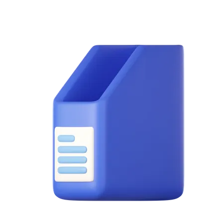 File Box Blank Icon Management Efficient Work On Project Plan Concept Assignment And Exam Work Solution Render Illustration 3D Icon