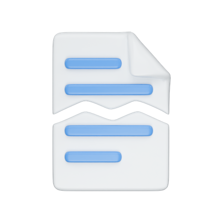 File Broke  3D Icon