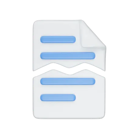 File Broke  3D Icon