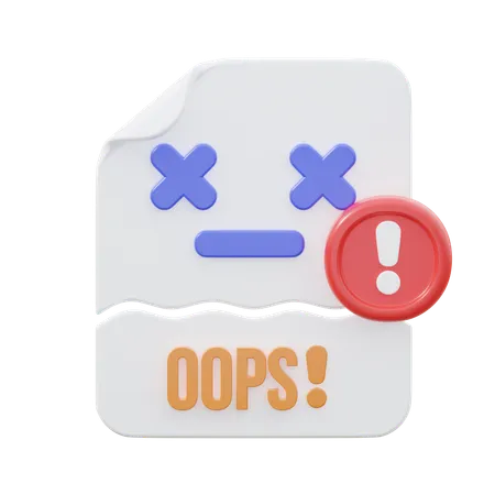 File Broken  3D Icon