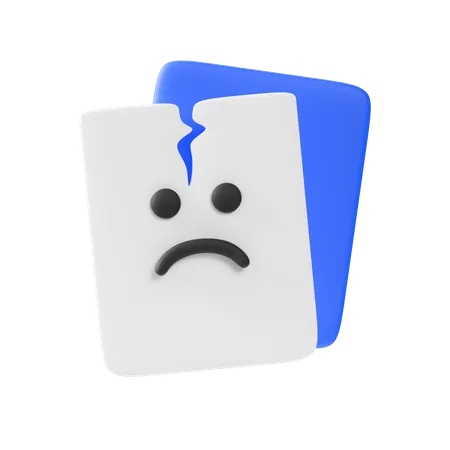 File broken  3D Icon