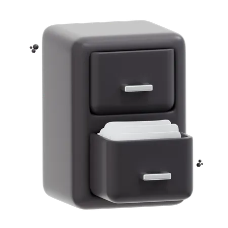 3 D File Cabinet Icon Illustration 3D Icon