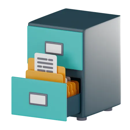 3 D Icon Filing Cabinet Offering Optimal Storage Solutions For Documents And Paperwork Create An Organized Workspace Effortlessly 3 D Render Illustration 3D Icon