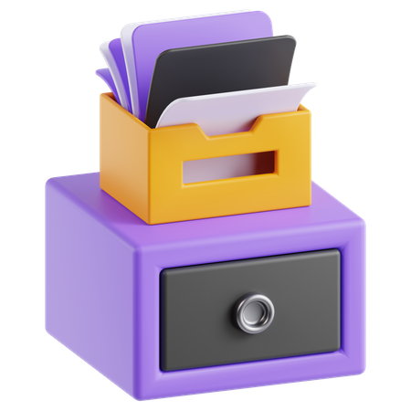 File Cabinet  3D Icon