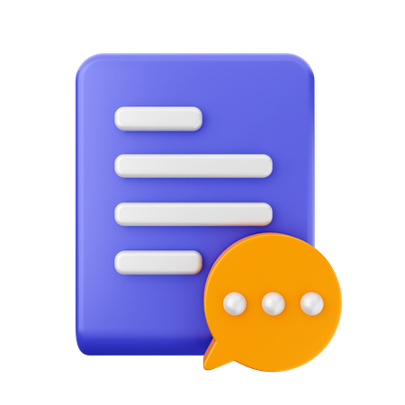 File Chat  3D Icon