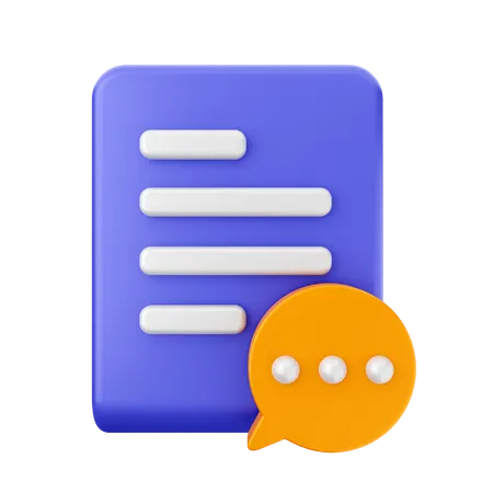 File Chat  3D Icon