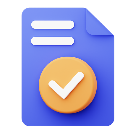 File check  3D Icon