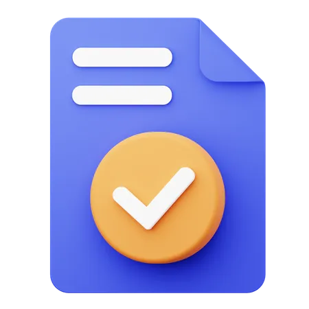 File check  3D Icon