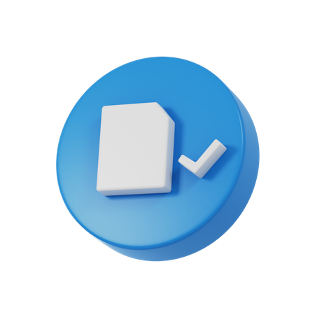 File Check  3D Icon