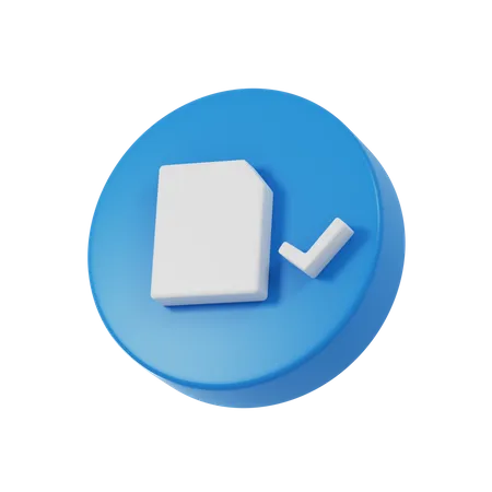 File Check  3D Icon