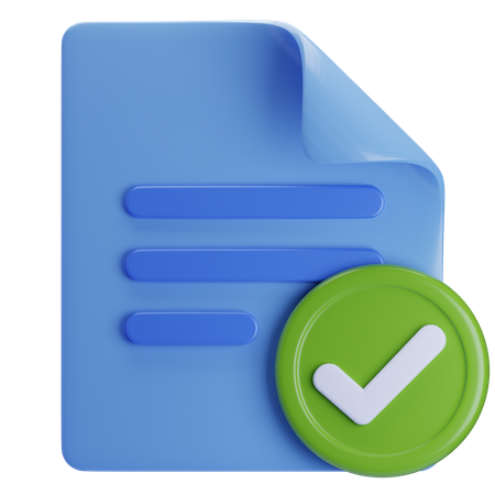 File check  3D Icon