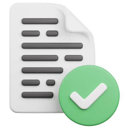 File Check  3D Icon