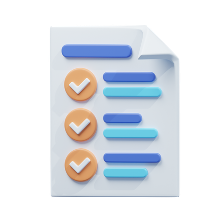 File checklist  3D Icon
