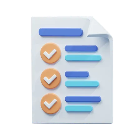 File checklist  3D Icon