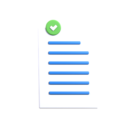 File Checklist  3D Icon