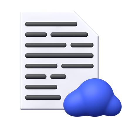 File Cloud  3D Icon
