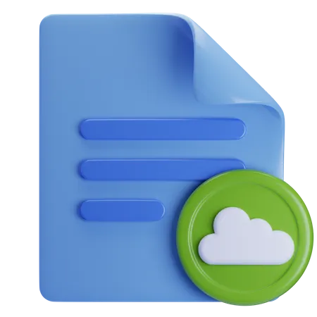 File cloud  3D Icon