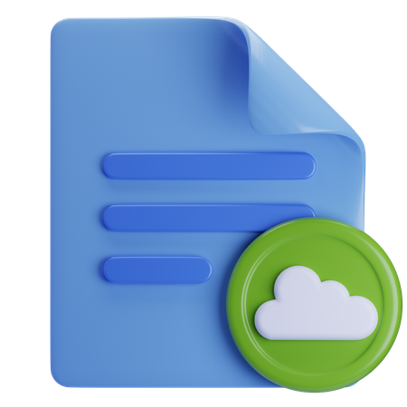 File cloud  3D Icon