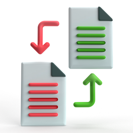 파일 복사  3D Icon