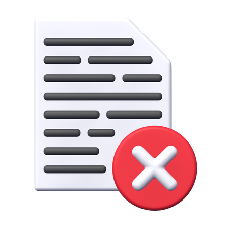 File Cross  3D Icon