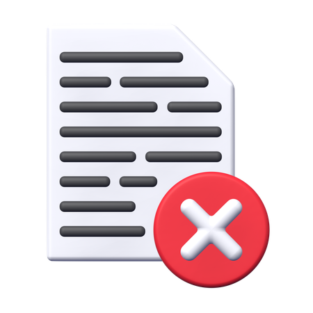 File Cross  3D Icon