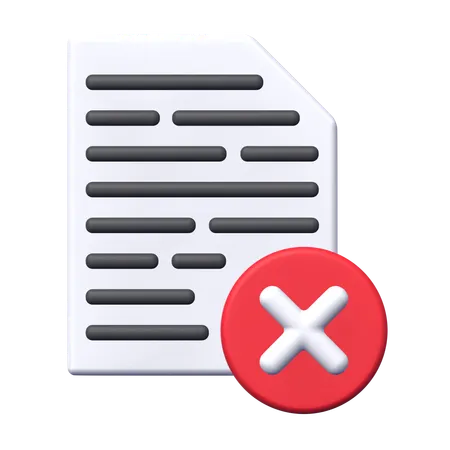 File Cross  3D Icon