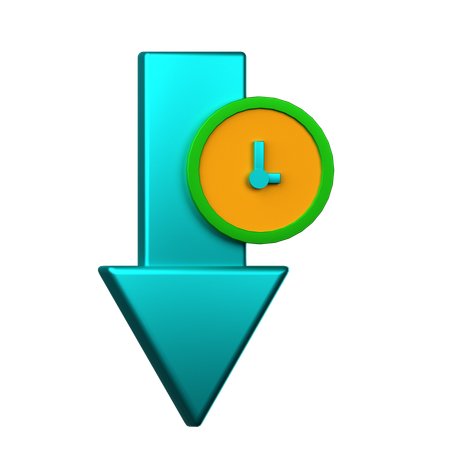 File d'attente de téléchargement  3D Icon