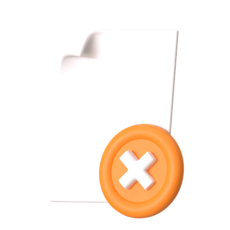 File Delete  3D Icon