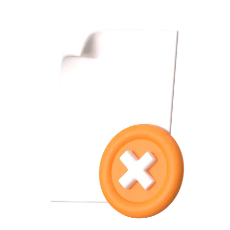 File Delete  3D Icon