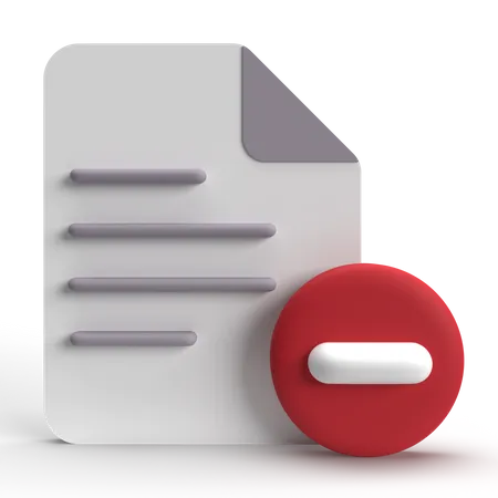 File Delete  3D Icon