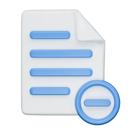 File Delete  3D Icon