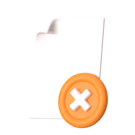 File Delete  3D Icon