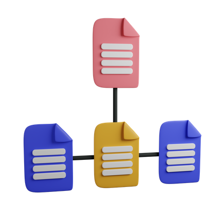 File diagram  3D Icon