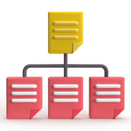 File Diagram  3D Icon